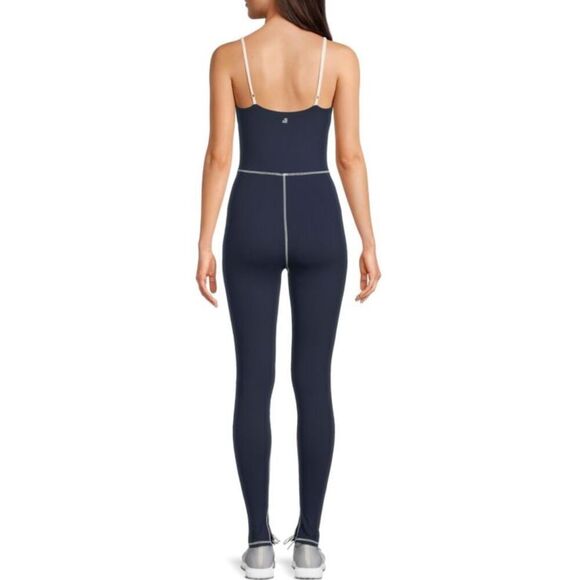 WeWoreWhat Womens Silhouette Ankle Flare One-Piece Athletic Jumpsuit Navy XL - Picture 5 of 13
